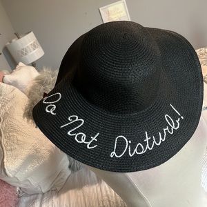 Do Not Disturb Floppy Sun Hat Womens Small Medium